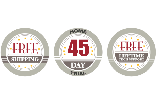 45 Days Risk-Free Trial, Free Shipping and Free Lifetime Support